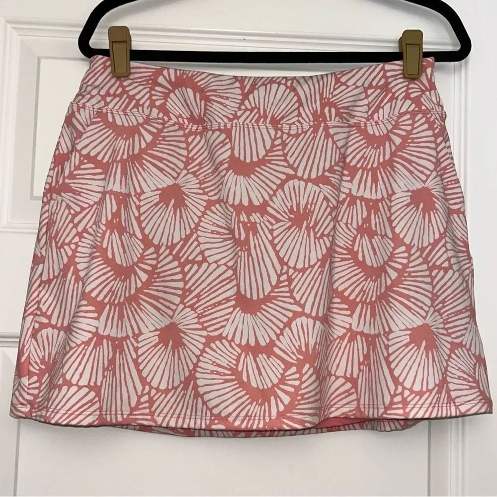 Tommy Bahama Golf Shell Print Pull On Skirt Shorts Skort
